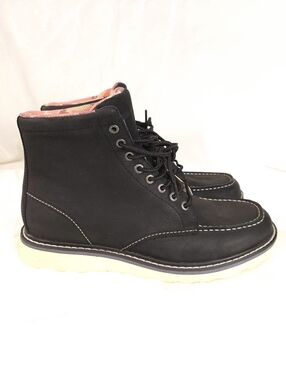 Red Wing Moc Toe Leather Boots Black Women 9 4506